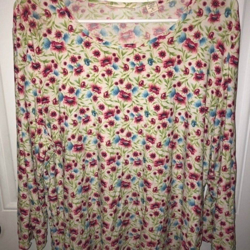 Marsh Landing Women's XL Shirt Top Floral Print